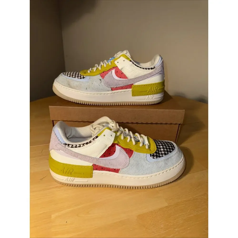 Size 12 - Nike Air Force 1 Low What The Houndstooth DM8076-100 Patchwork Multi
